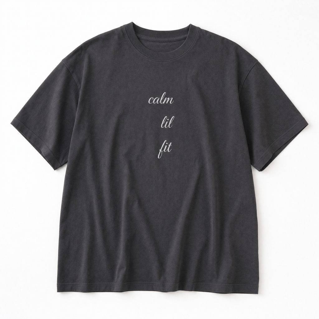 CALM LIL TEE flat lay front